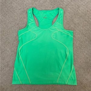 Nike Dri Fit Neon Green Athletic Racerback Tank Top